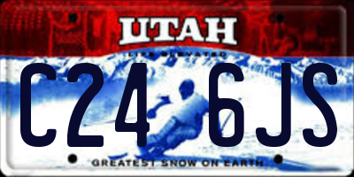 UT license plate C246JS