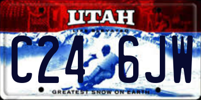 UT license plate C246JW