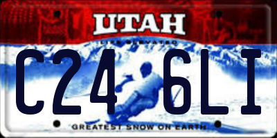 UT license plate C246LI