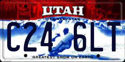UT license plate C246LT