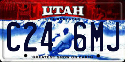 UT license plate C246MJ
