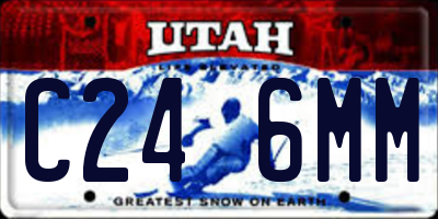 UT license plate C246MM