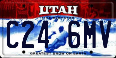 UT license plate C246MV