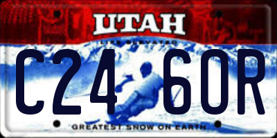 UT license plate C246OR