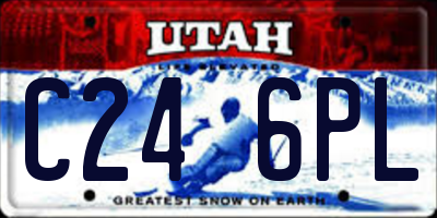 UT license plate C246PL