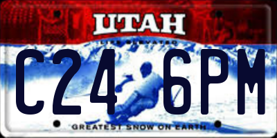 UT license plate C246PM
