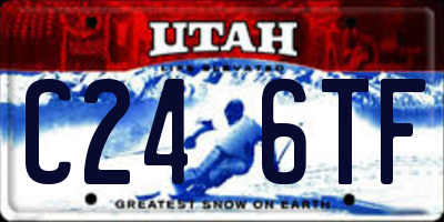 UT license plate C246TF
