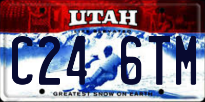 UT license plate C246TM