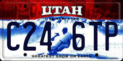 UT license plate C246TP
