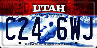 UT license plate C246WJ