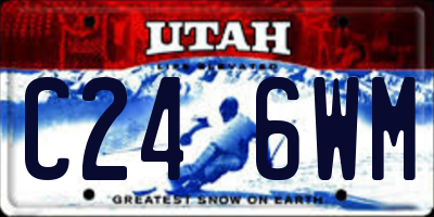 UT license plate C246WM
