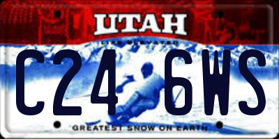 UT license plate C246WS
