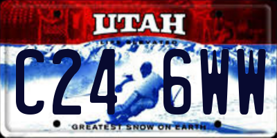 UT license plate C246WW