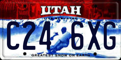 UT license plate C246XG