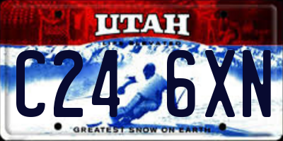 UT license plate C246XN
