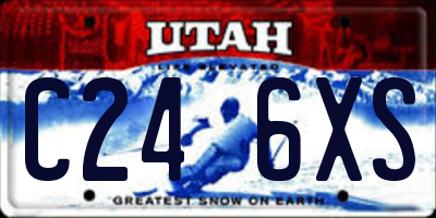 UT license plate C246XS