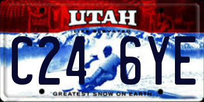 UT license plate C246YE