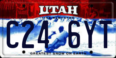 UT license plate C246YT