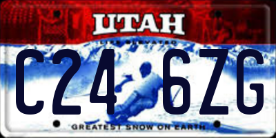 UT license plate C246ZG