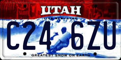 UT license plate C246ZU