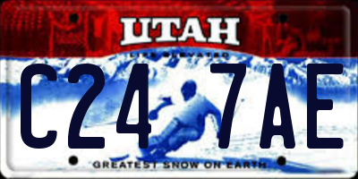 UT license plate C247AE