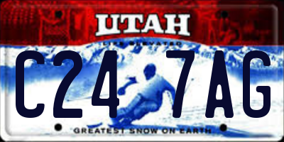 UT license plate C247AG