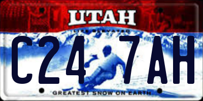 UT license plate C247AH