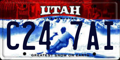 UT license plate C247AI