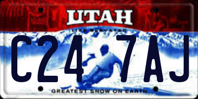 UT license plate C247AJ