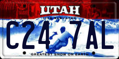 UT license plate C247AL