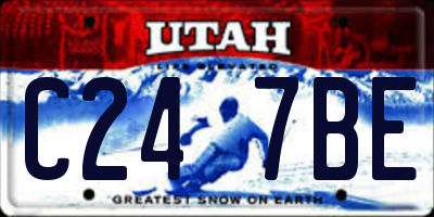 UT license plate C247BE
