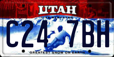 UT license plate C247BH