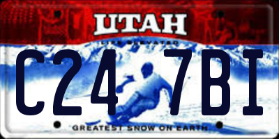 UT license plate C247BI