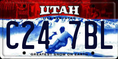 UT license plate C247BL