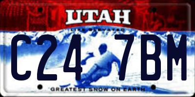 UT license plate C247BM