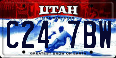 UT license plate C247BW