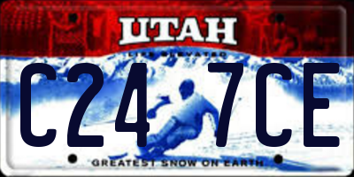 UT license plate C247CE