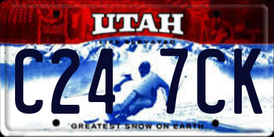UT license plate C247CK