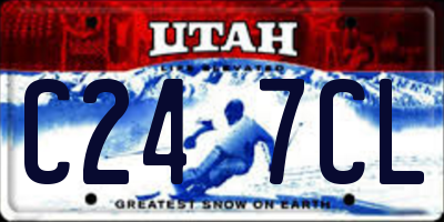 UT license plate C247CL