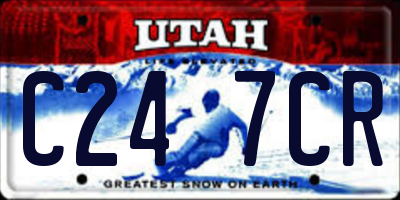UT license plate C247CR