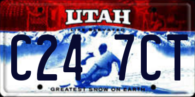 UT license plate C247CT