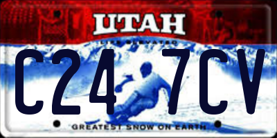 UT license plate C247CV
