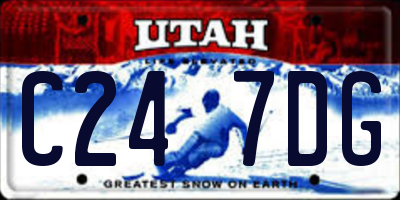 UT license plate C247DG