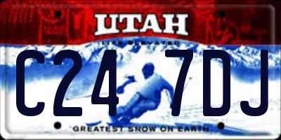 UT license plate C247DJ