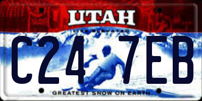 UT license plate C247EB