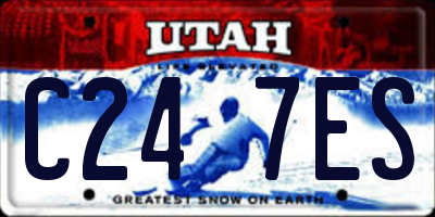 UT license plate C247ES