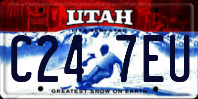 UT license plate C247EU