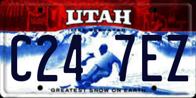 UT license plate C247EZ