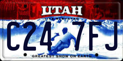UT license plate C247FJ
