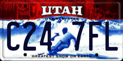 UT license plate C247FL